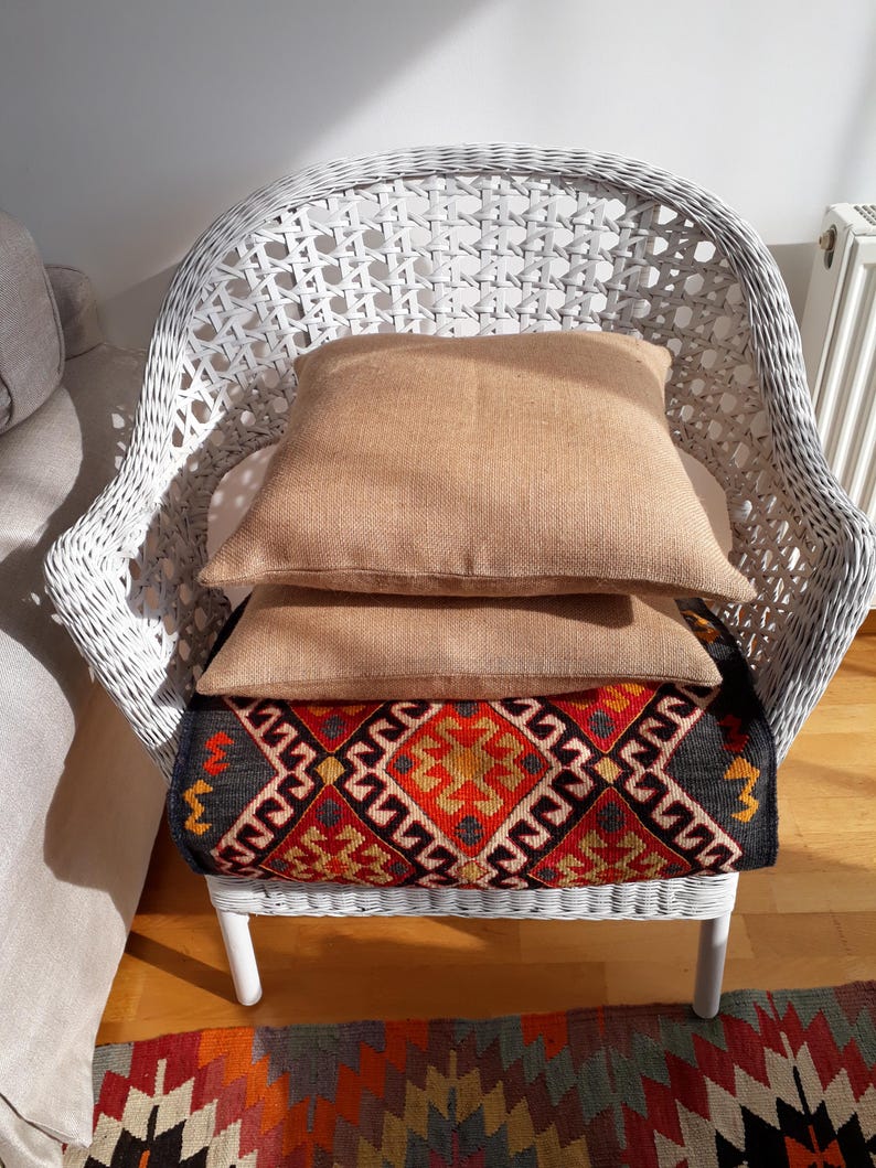BURLAP pillow cover wholesale CUSTOM Burlap pillow cover 24x24 22x22 20x20 18x18 16x16 26x26 28x28 30x30 12x18 12x36 Lumbar Pillow Euro Sham image 3