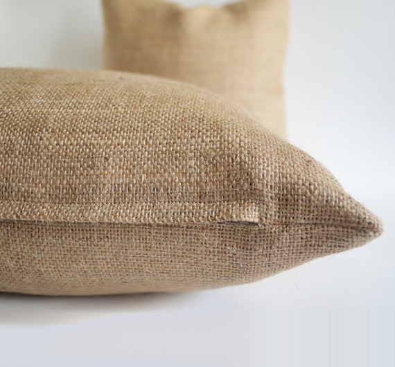 Blank Plain Burlap Pillow Cover Solid WholeSale Custom Burlap Pillow