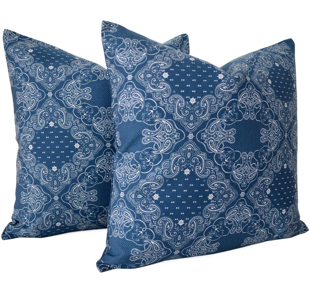 Custom Any Size One Navy Blue Throw Pillow Cover,decorative Cushion ...
