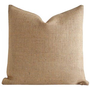 BURLAP pillow cover wholesale CUSTOM Burlap pillow cover 24x24 22x22 20x20 18x18 16x16 26x26 28x28 30x30 12x18 12x36 Lumbar Pillow Euro Sham image 9
