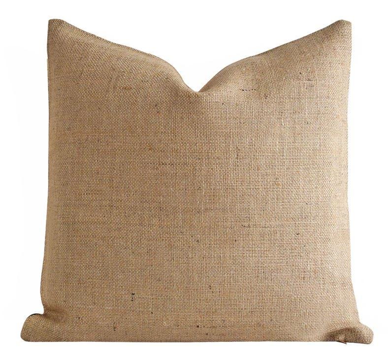 BURLAP pillow cover wholesale CUSTOM Burlap pillow cover 24x24 22x22 20x20 18x18 16x16 26x26 28x28 30x30 12x18 12x36 Lumbar Pillow Euro Sham image 9
