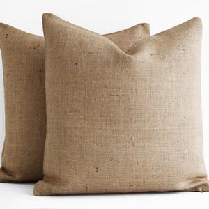 BURLAP pillow cover wholesale CUSTOM Burlap pillow cover 24x24 22x22 20x20 18x18 16x16 26x26 28x28 30x30 12x18 12x36 Lumbar Pillow Euro Sham image 10