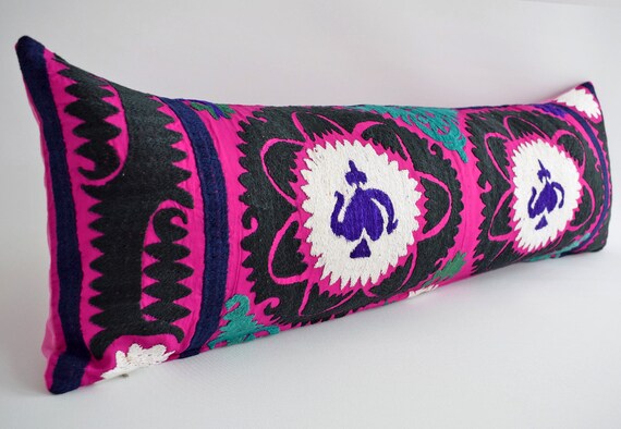 Wholesale Vintage Hand Embroidered Suzani Pillow 12x34lumbar Etsy
