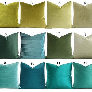 Luxury Dark Green Velvet Pillow Cover, Green Pillow Covers 20x20, Throw Pillow, Cushion Case, 18x18 Pillow Covers, 20x20 Pillow Covers 24x24