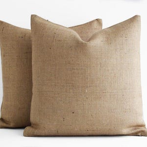 BURLAP pillow cover wholesale CUSTOM Burlap pillow cover 24x24 22x22 20x20 18x18 16x16 26x26 28x28 30x30 12x18 12x36 Lumbar Pillow Euro Sham image 13