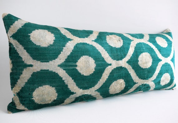 Dark teal lumbar pillow hotsell
