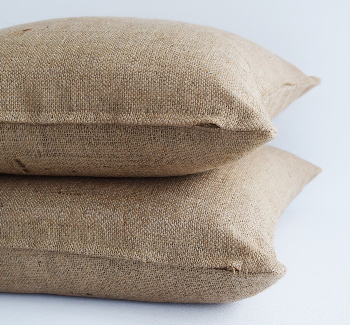26 X 26 Euro Burlap Pillow Shams 26 X 26 24 Etsy
