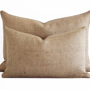 BURLAP pillow cover wholesale CUSTOM Burlap pillow cover 24x24 22x22 20x20 18x18 16x16 26x26 28x28 30x30 12x18 12x36 Lumbar Pillow Euro Sham image 11