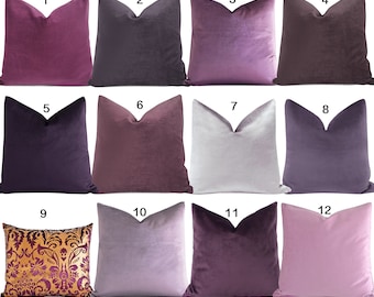 SALE! Luxury Dark Purple Velvet Throw Pillows Velvet Pillow Cover Purple Pillow Decorative Pillows Velvet Cushion Purple Velvet Pillows Boho