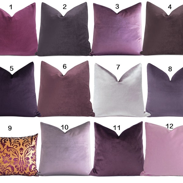 SALE! Luxury Dark Purple Velvet Throw Pillows Velvet Pillow Cover Purple Pillow Decorative Pillows Velvet Cushion Purple Velvet Pillows Boho