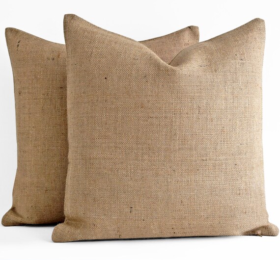 26 X 26 Euro Burlap Pillow Shams 26 X 26 24 Etsy