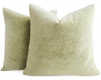 Green Velvet Throw Pillow Cover, Velvet Euro Sham, Pillow Sham, Oversized Sham, 18 x 18, 20 x 20, 22 x 22, 24 x 24, 26 x 26, Wholesale Pillo