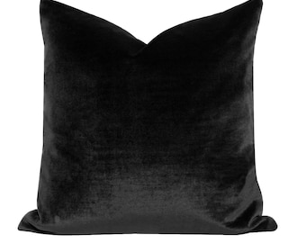 Washable Velvet Pillow Cover Black 12x12,14x14,16x16,18x18,20x20,22x22,24x24,26x26,28x28,30x30 Velvet Cushion Cover Designs,Throw Pillow