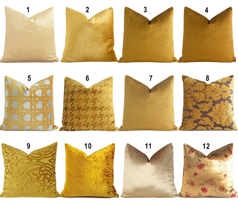 SALE Gold Velvet Pillow Covers Etsy
