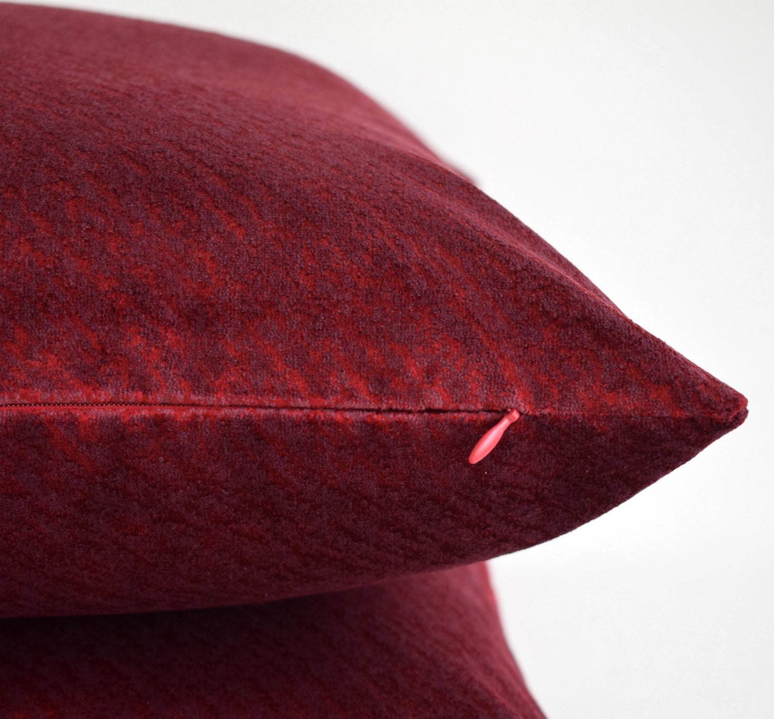 Luxury Dark Red Velvet Pillow Cover Red Pillow Covers 20x20 Etsy