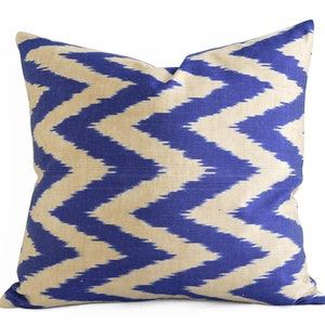 Luxury Ikat Navy Pillow Covers Royal Pillow Cover Cobalt Blue Pillow Covers, Blue Decorative Pillow Cover, Navy Pillow Cover, Navy Cushion