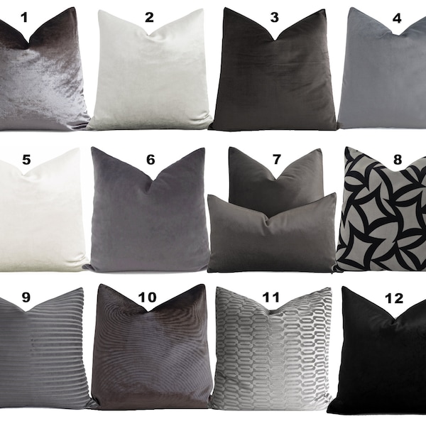 Black Velvet Pillows Etsy