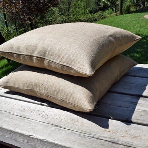 BURLAP pillow cover wholesale CUSTOM Burlap pillow cover 24x24 22x22 20x20 18x18 16x16 26x26 28x28 30x30 12x18 12x36 Lumbar Pillow Euro Sham image 12