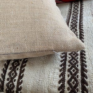 BURLAP pillow cover wholesale CUSTOM Burlap pillow cover 24x24 22x22 20x20 18x18 16x16 26x26 28x28 30x30 12x18 12x36 Lumbar Pillow Euro Sham image 5