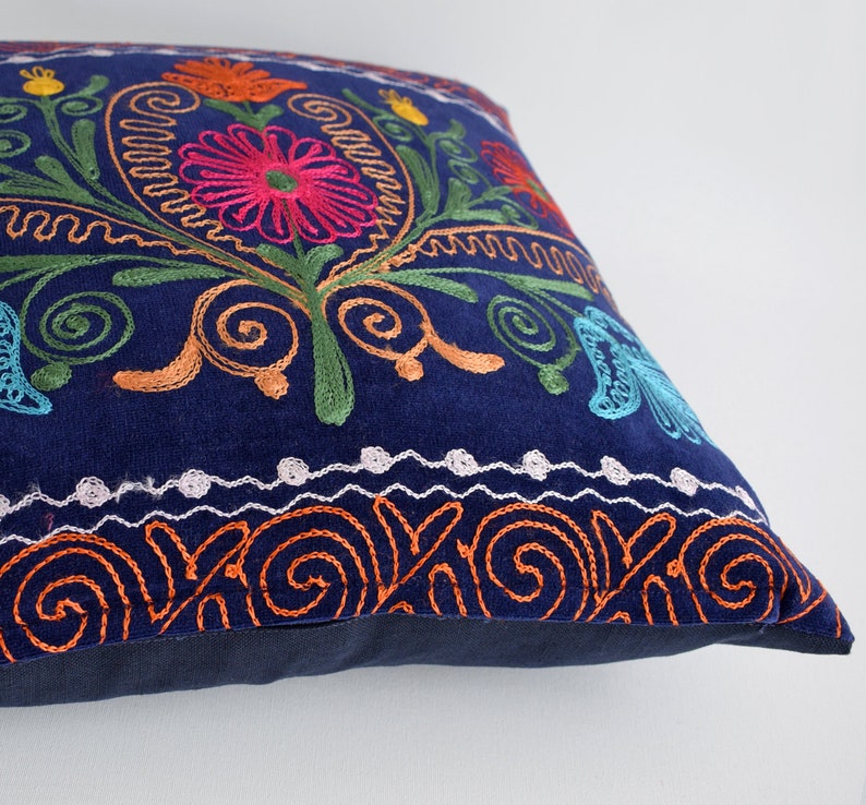 couch Bohemian Pillow vintage suzani cushion cover embroidered pillow embroidered suzani decorative throw,pillow cover,pillow case bed