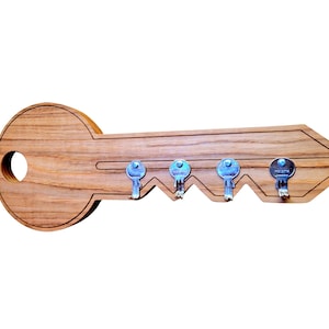 Key board solid oak key holder key rail wood