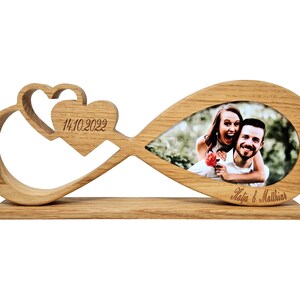 Endless loop picture frame wedding gift anniversary gift wood
