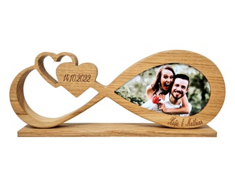 Endless loop picture frame wedding gift anniversary gift wood