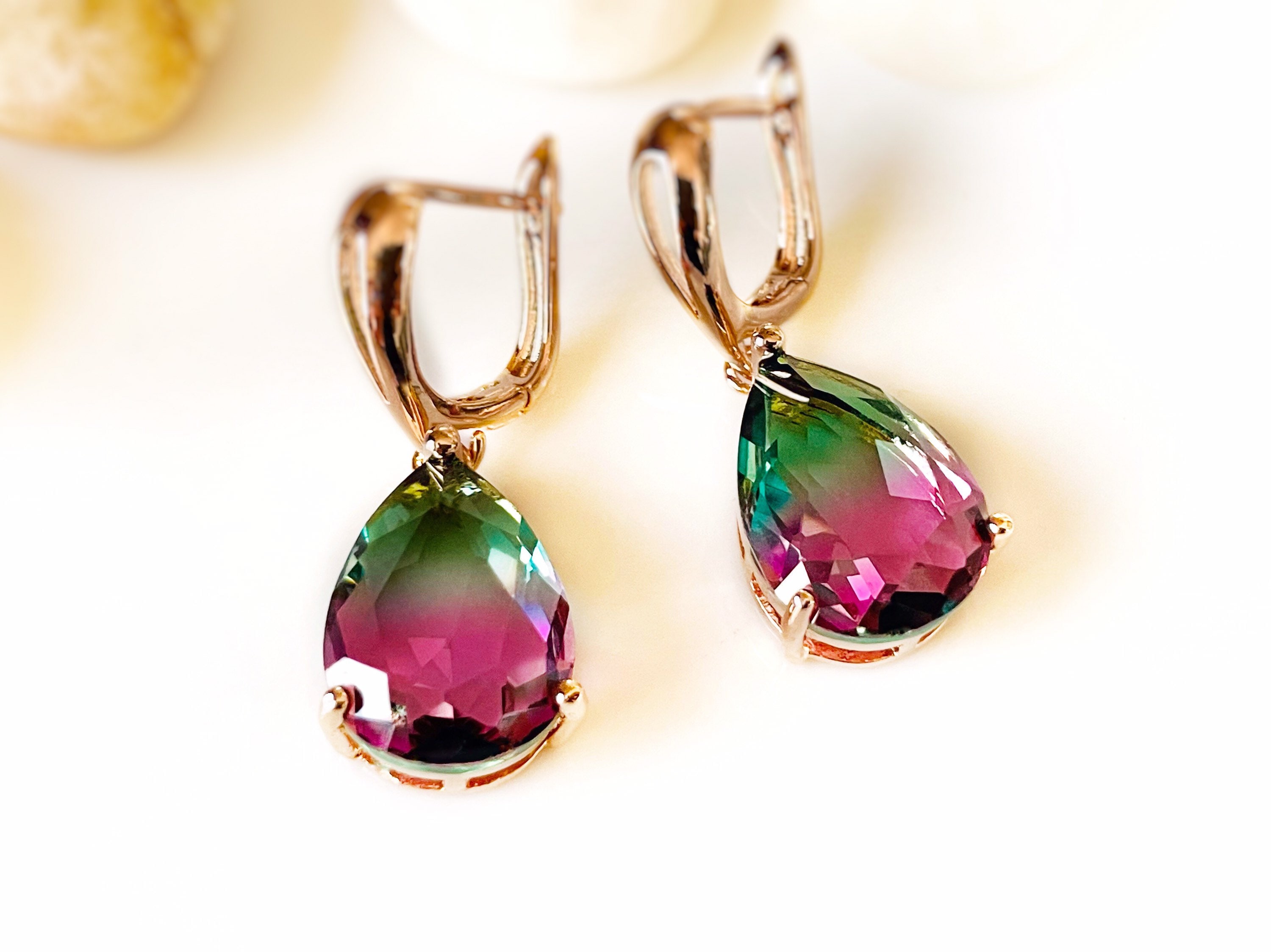 Tourmaline Earrings Etsy
