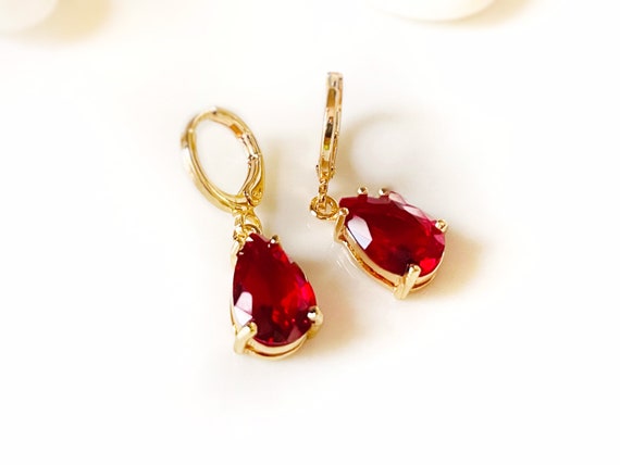 Buy Marchesa Jewellery Ladies Red Polished And Poised Earrings from the  Next UK online shop