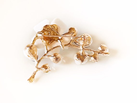 Flower Brooches for Women, Rose Gold Branch with Red Flower Rhinestones  Brooch Womens Brooches & Pins Brooches for Crafts Scarves Shawl Clips