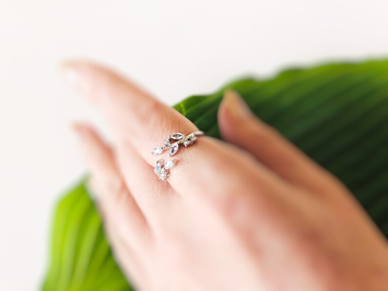 Simulated diamond ring in 18k white gold over sterling sliver gift for her vermeil diamond ring wedding ring gift for mom