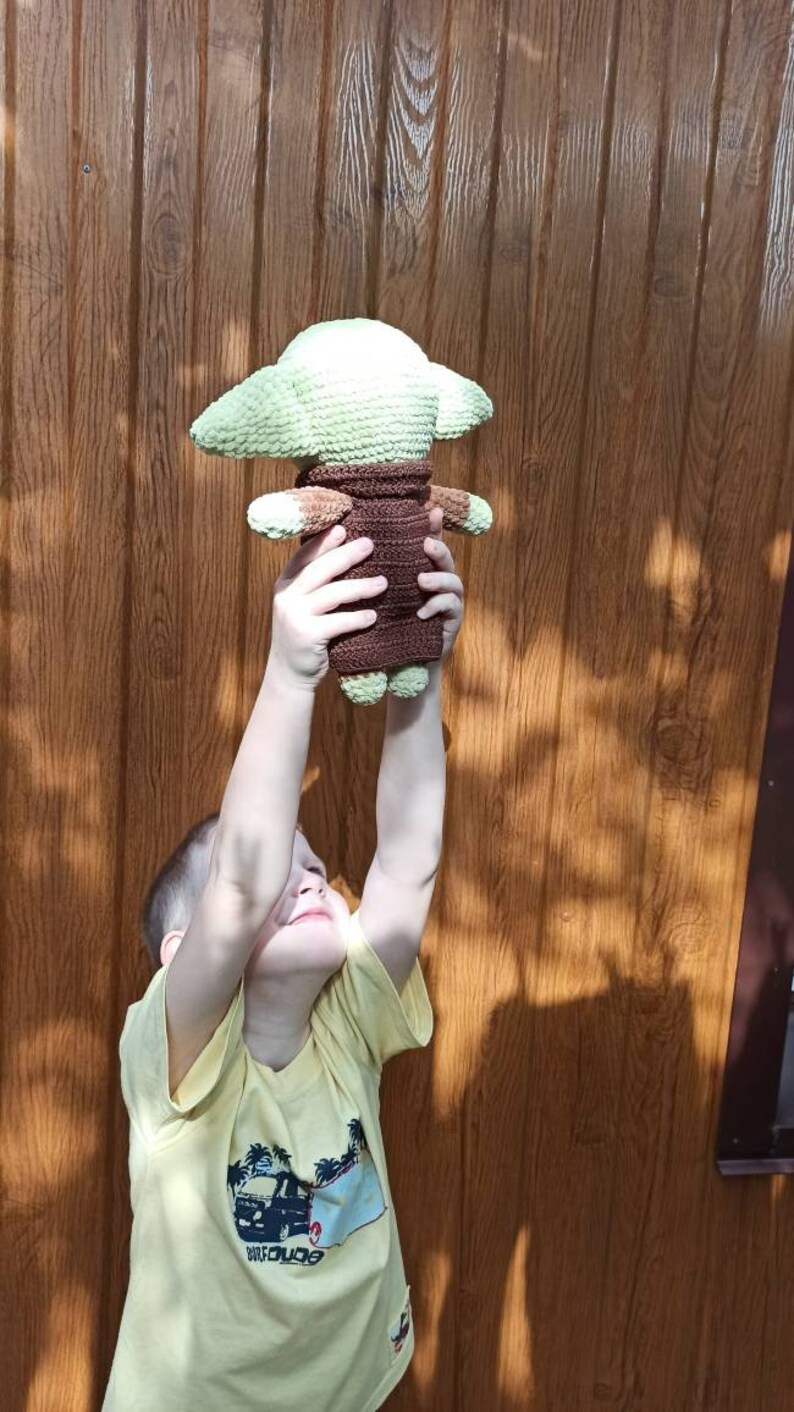 Baby Yoda plush crochet toy Organic alien stuffed toy | Etsy