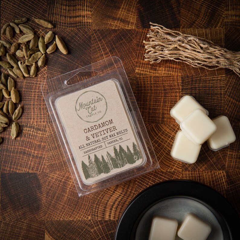 CARDAMOM /& VETIVER \u2022 Vetiver Scented Candle \u2022 Aromatherapy Candle \u2022 Kitchen Candle \u2022 Handmade Soy Wax Candles \u2022 Mason Jar Candles \u2022 Gifts