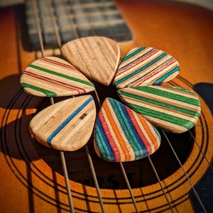 Recycled Skateboard Guitar Pick