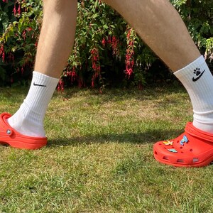 Custom embroidered nike socks paw print bild 3