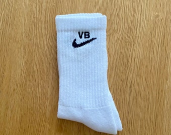 Personalised Nike socks initials