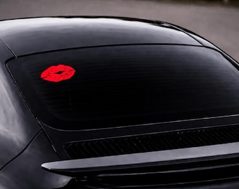 Lips vinyl decal, Car window decal