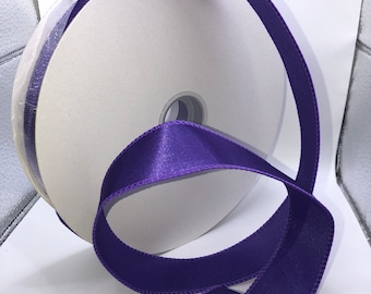 Purple Wired Satin Ribbon, 1.5 inch, 50 Yards