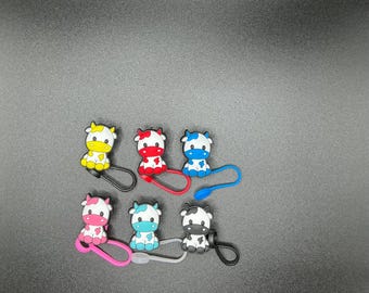 Cow Straw Topper | Farm Animal Silicone Straw Cover | Cute Western Cup Accessory | Gift Idea