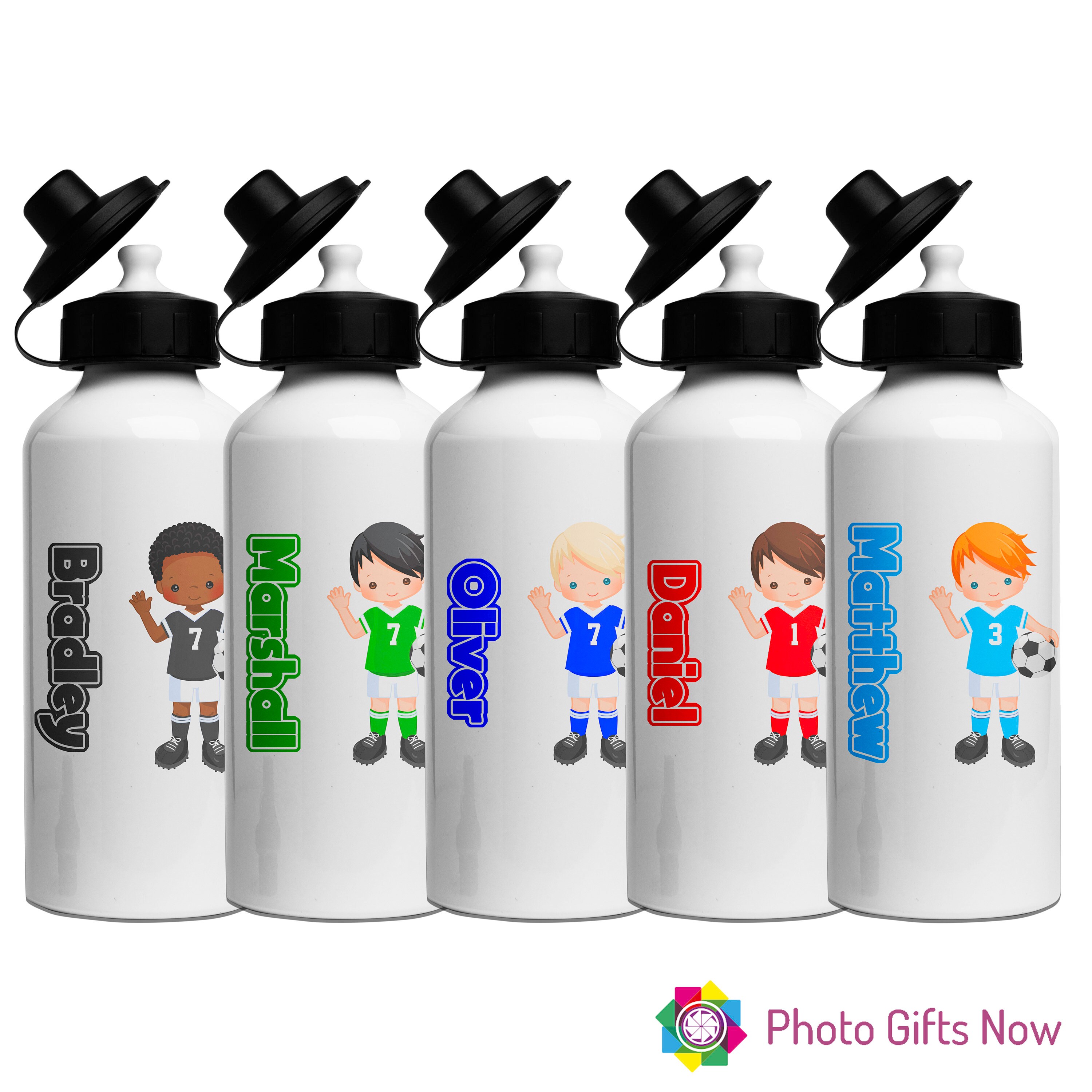 PERSONALISED Football on Water Bottle 600ml Sport Bottle Gym Etsy UK