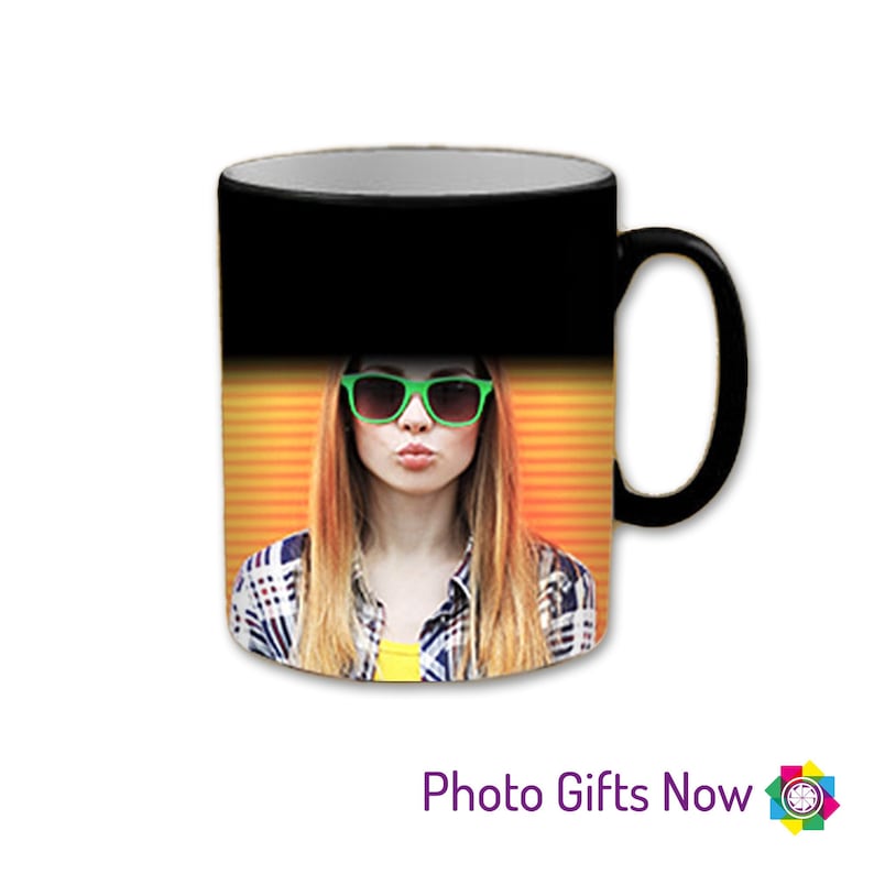 Personalised Magic Mug Cup Heat Colour Changing Tea Coffee Image Photo Text Gift, Baby announcement, magic, present, gift for him / her image 2