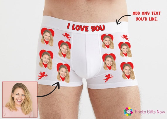 Personalised Face Boxers Add Any Text, Custom Gift Underwear Photo, Boxer  Briefs, Photo Boxers, Gift for Boyfriend/husband / Christmas -  UK