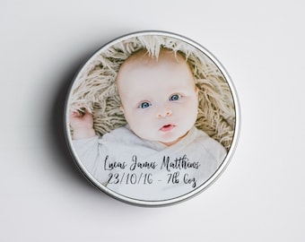 Personalised Memory Tin / Wedding / Baby /Your Photo Image / Personalised / Gift SecretSanta