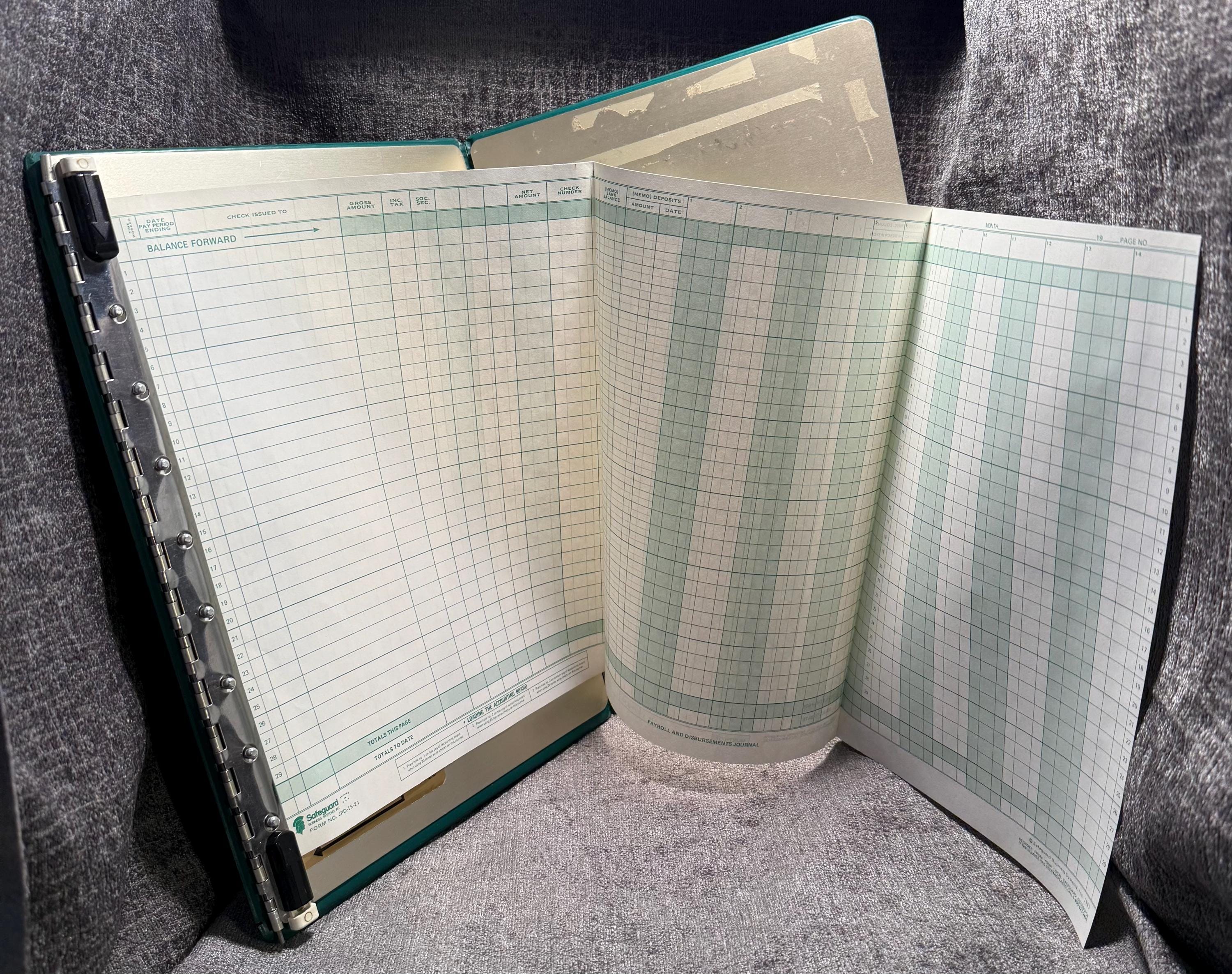 One-write Check Disbursement System Pegboard and Journal Sheets ...
