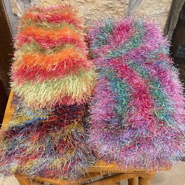 Tube Scarves Fun Fur Eyelash Yarn