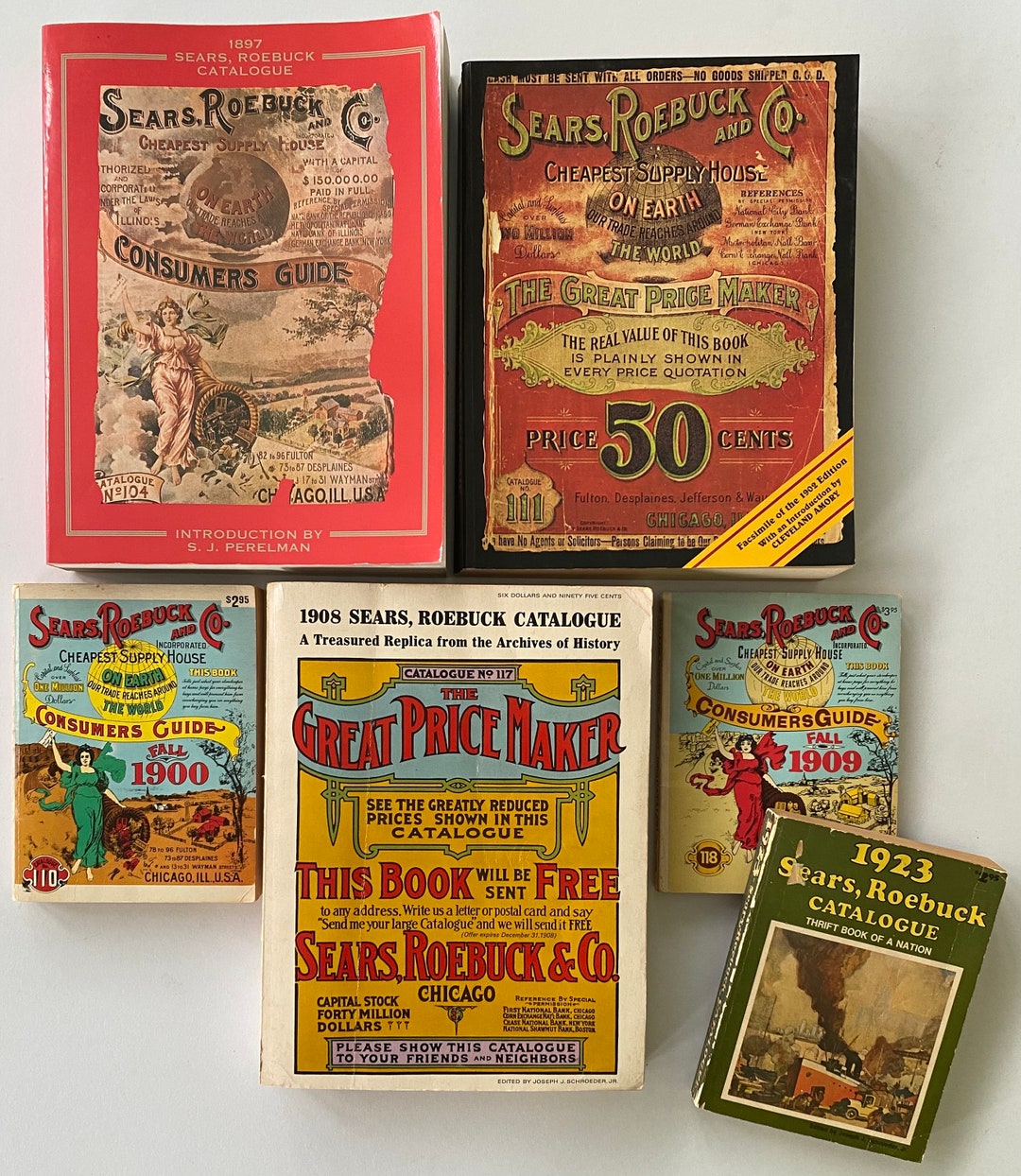 Sears Roebuck and Company Catalog Reproductions Lot of 6 Etsy