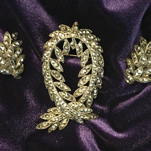 Marcasite Brooch and Earring Set