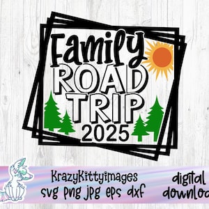 Viagem de carro 2025 svg, Verão 2025 svg, Férias svg, Viagem de verão svg, Viagem de carro svg, Camisa de viagem em família svg, Acampamento svg, dxf, png, jpg, digital