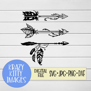 Arrow SVG, Arrow DXF, Arrow Clipart, Arrow Bundle, Cutter Files, Arrow ...
