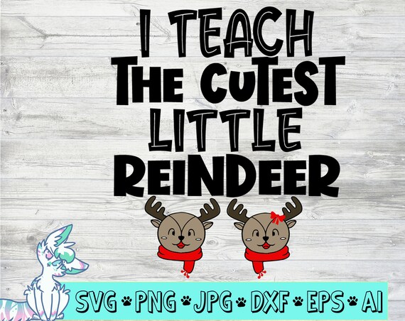 Download Teacher Christmas Shirt Svg I Teach The Cutest Little Etsy